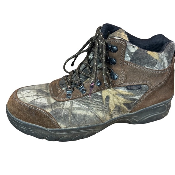Brahma Trophy Waterproof Hiking Boots Size 12 Mossy Oak Camo and Brown Suede - Picture 12 of 12